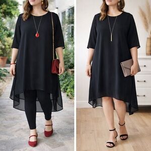 Black High Low Dress or Tunic